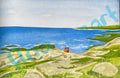 Peggy’s Cove Watercolor 4x6 Print